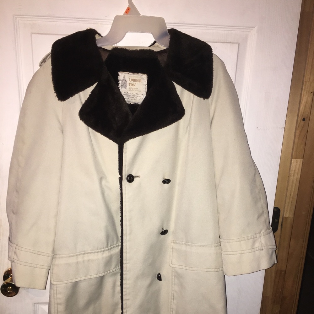 Vintage Faux Fur Trench Coat
